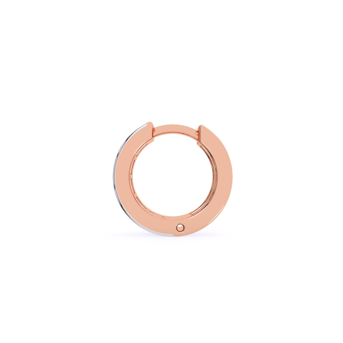 Channel Set Princess Lab Grown Hoop Earrings